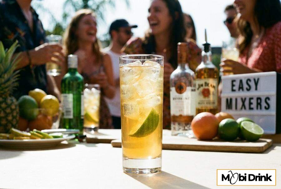 Prosty drink Jim Beam Apple z piwem imbirowym