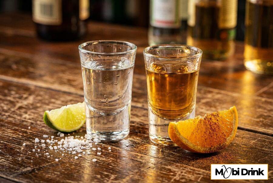 Klasyczna Tequila Silver z limonką i Gold z pomarańczą