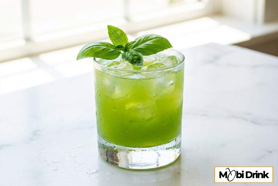 Klasyczny zielony drink Gin Basil Smash