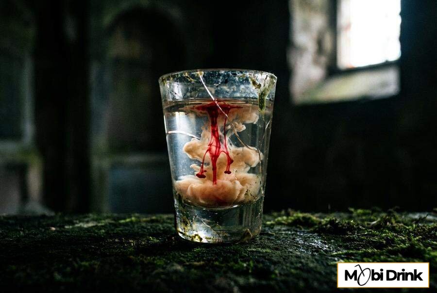 Shot Krwotok Mózgu z efektownym osadem i grenadyną