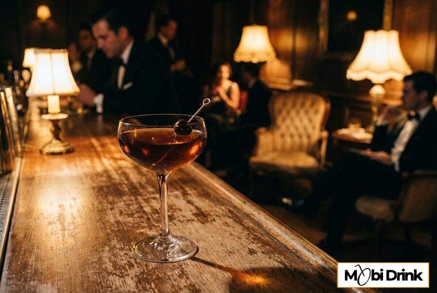 Złożony drink La Louisiane z whisky