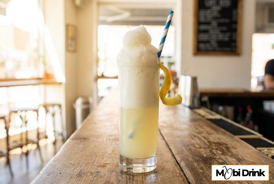Musujący Limoncello Gin Fizz z pianą