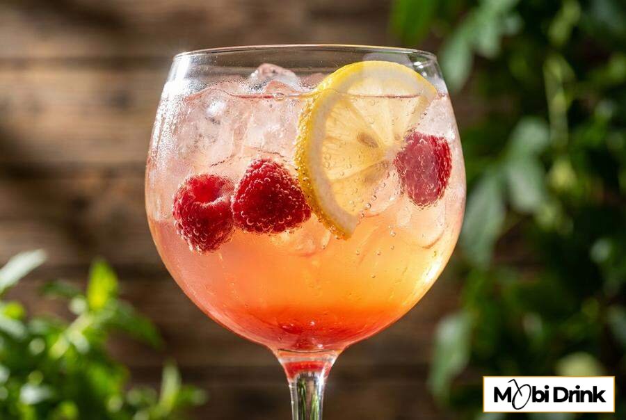 Drink Limoncello z malinami i prosecco