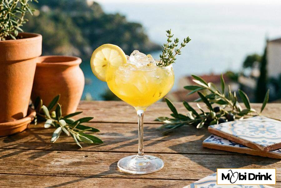 Limoncello Spritz w kolorze jaskrawożółtym