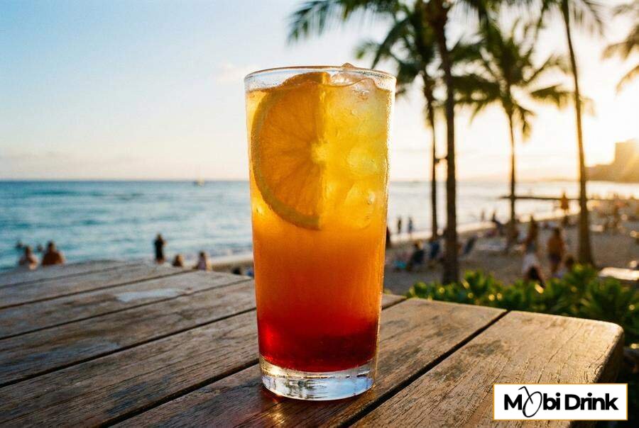 Kolorowy drink Limoncello Sunrise z grenadyną
