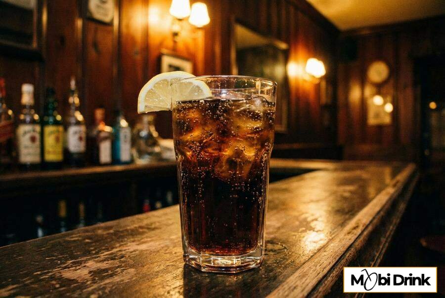 Prosty drink Malibu z Colą i cytryną
