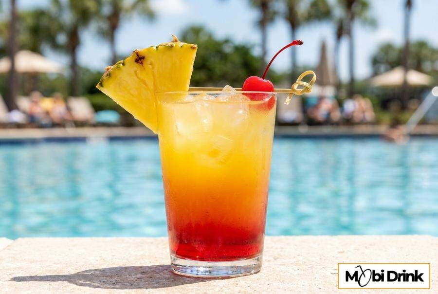 Kolorowy drink Malibu Sunrise