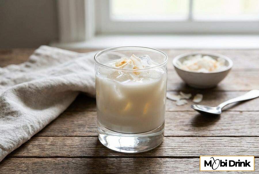 Biały drink kokosowy z mlekiem