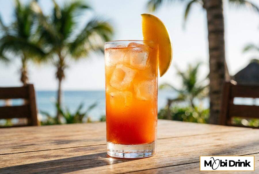 Orzeźwiający drink Mango Breeze z lodem