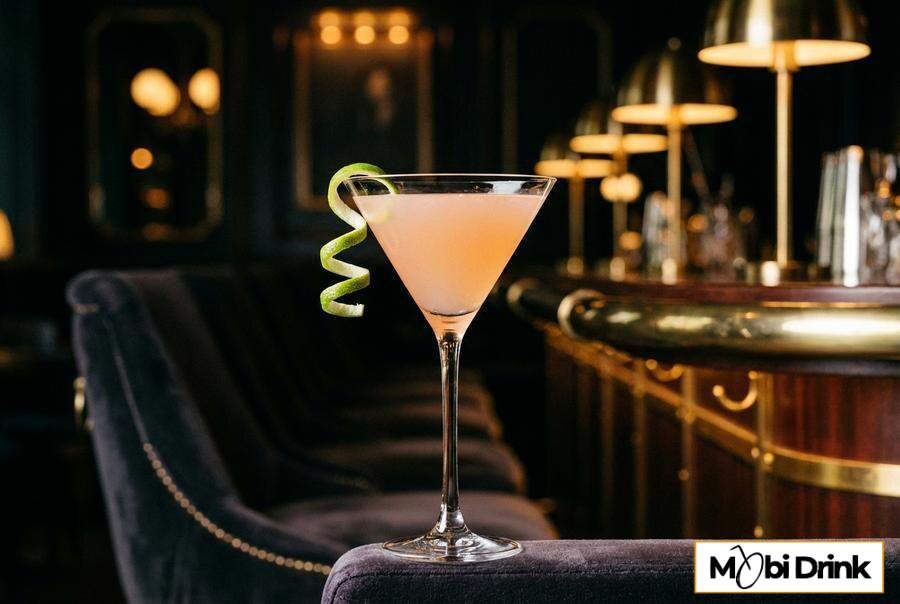 Elegancki drink Mangopolitan w kieliszku