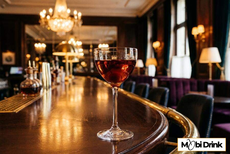 Elegancki drink Manhattan w kieliszku