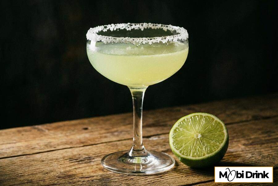 Klasyczna Margarita z solą na brzegu kieliszka