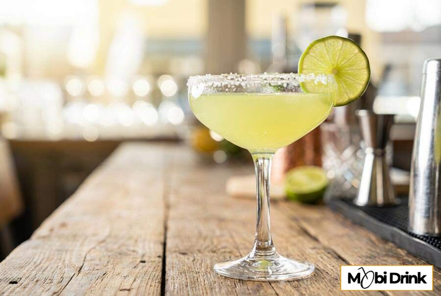 Klasyczna Margarita w kieliszku z solą i limonką