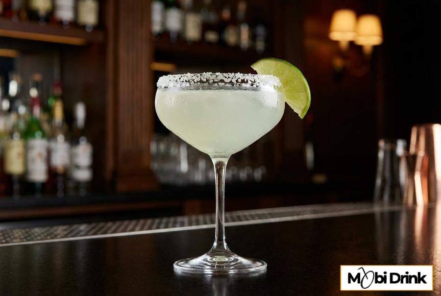 Klasyczna Margarita z solą na krawędzi kieliszka