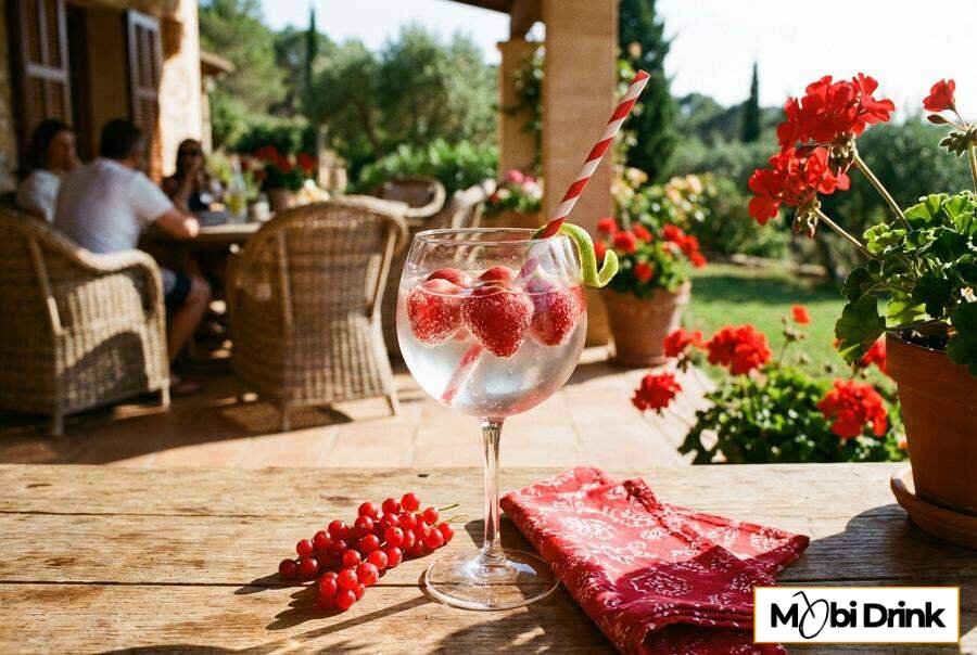 Martini ze Sprite i mrożonymi truskawkami