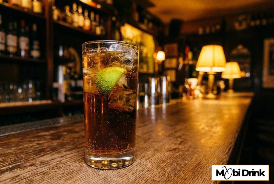 Prosty drink Metaxa z colą i limonką