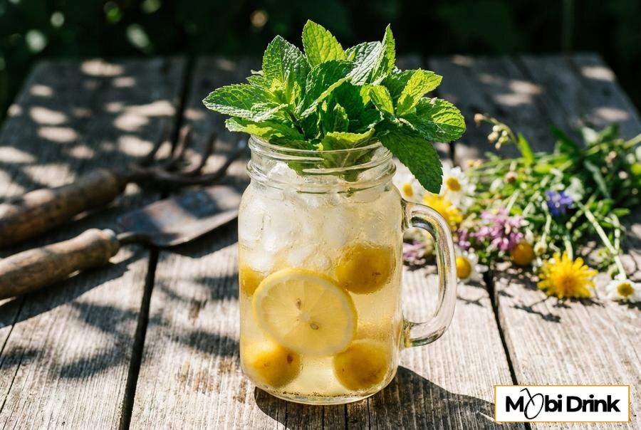 Orzeźwiający drink z lemoniadą i mirabelką