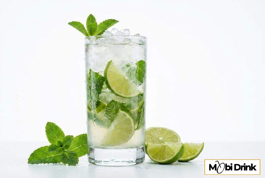 Klasyczne mojito z miętą i limonką w szklance