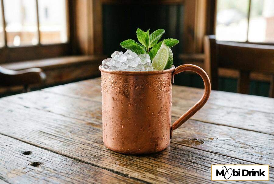 Drink Moscow Mule w miedzianym kubku