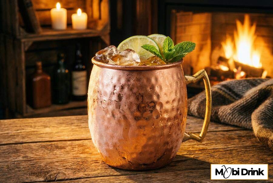 Drink moscow mule w miedzianym kubku