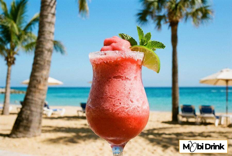 Mrożony drink truskawkowy typu slushy