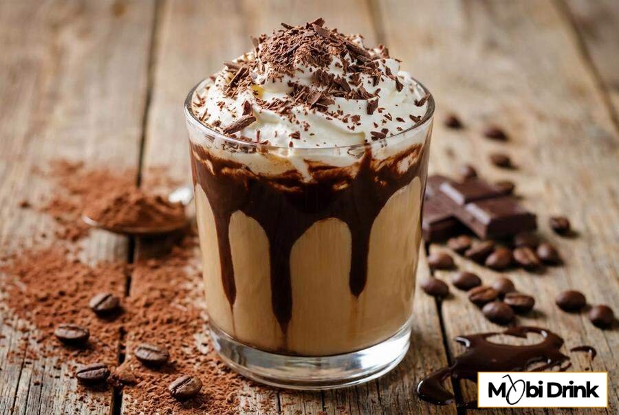 Drink Mudslide z bitą śmietaną i czekoladą