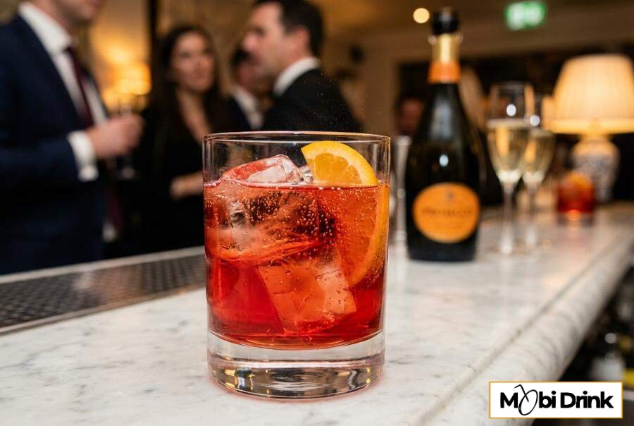 Negroni Sbagliato musujący drink z prosecco