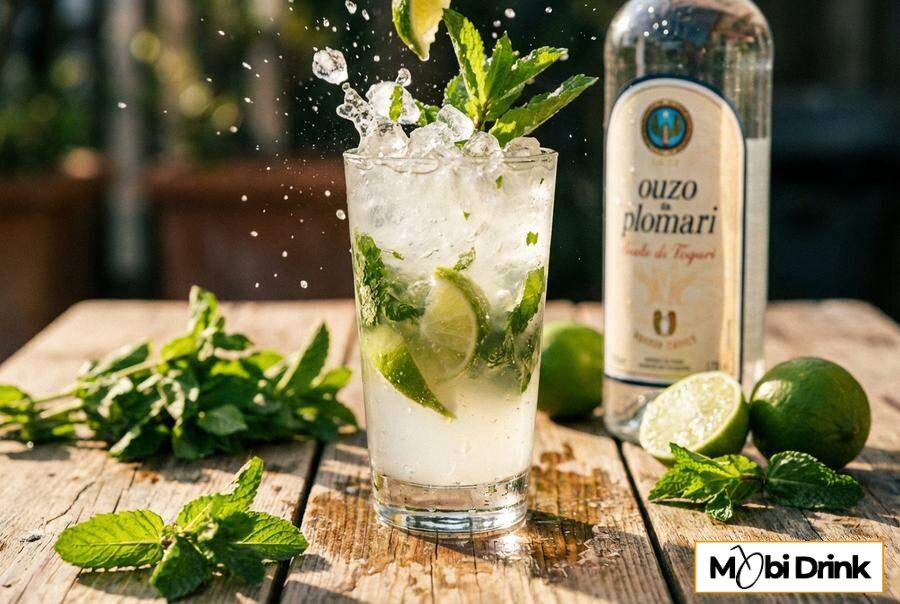 Greckie Mojito czyli drink Ouzito z limonką i świeżą miętą