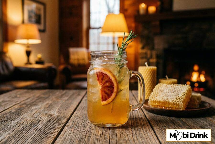 Drink Pasieka z miodem i cytrusami w słoiku
