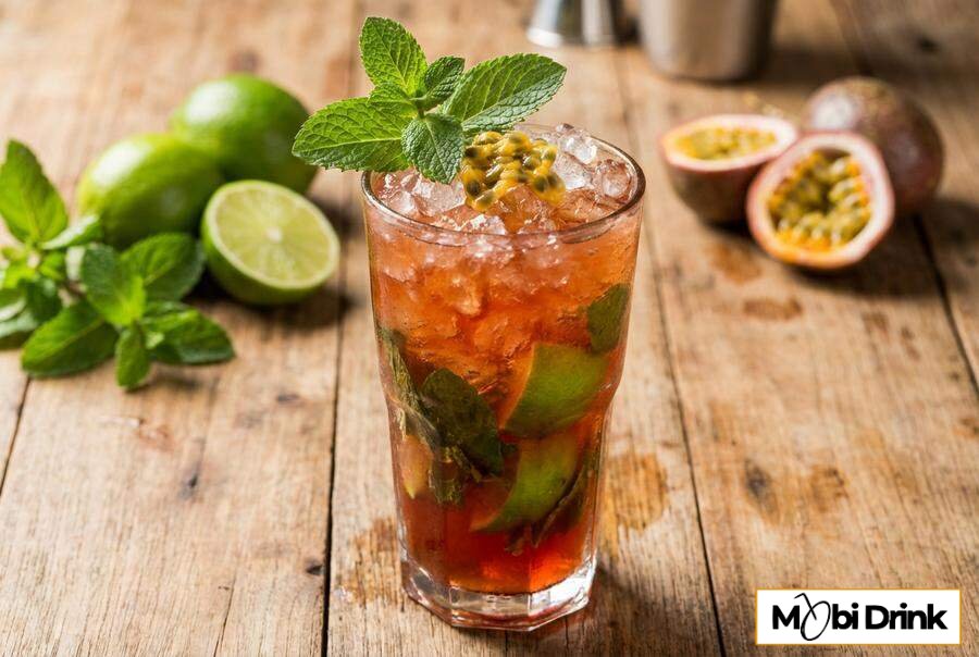 Mojito z marakują i dużą ilością mięty