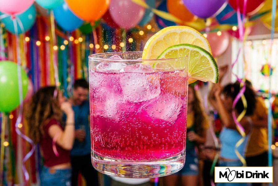 Słodki drink Passoa ze Sprite i cytryną