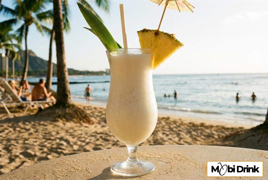 Klasyczna pina colada z ananasem i kokosem