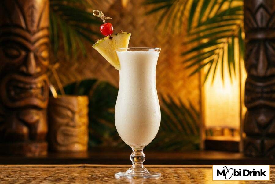 Kremowy drink Piña Colada z ananasem