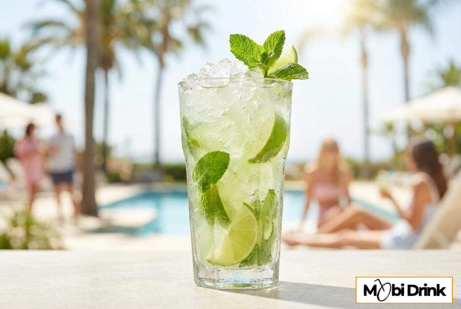 Orzeźwiające Pistachio Mojito z miętą i limonką