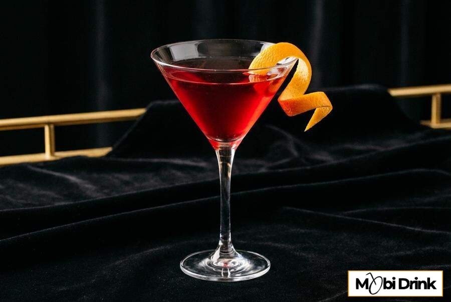 Elegancki drink Polish Cosmo w kieliszku martini