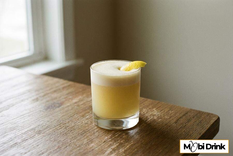 Koktajl Gin Sour z pianką w niskiej szklance