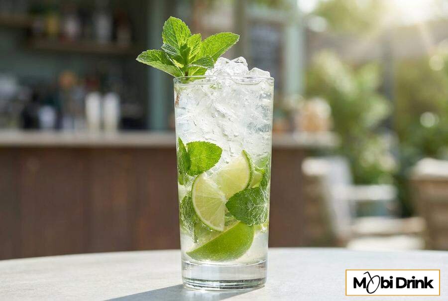 Orzeźwiający drink Sake Mojito z miętą i limonką