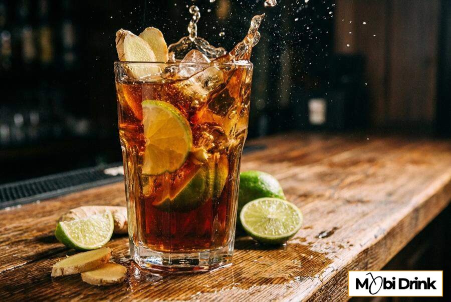 Drink z piwem imbirowym