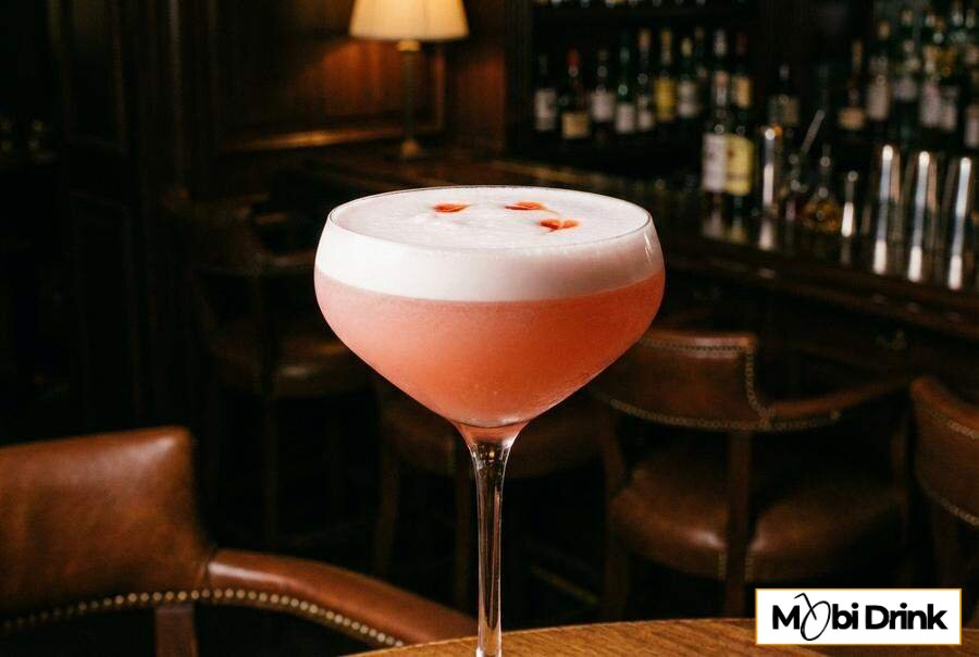 Elegancki Rose Sour w kieliszku coupe