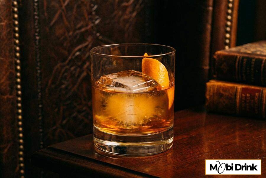 Elegancki rum old fashioned z lodem