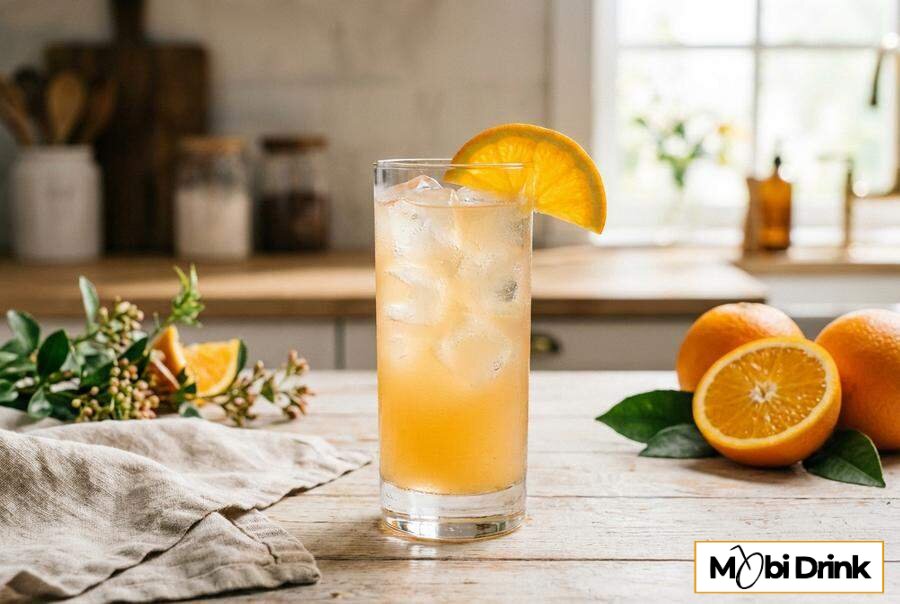 Drink Screwdriver z sokiem pomarańczowym i lodem