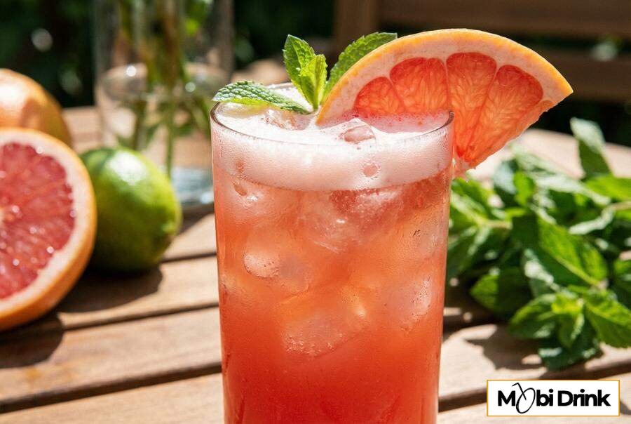 Różowy drink Sea Breeze z grejpfrutem