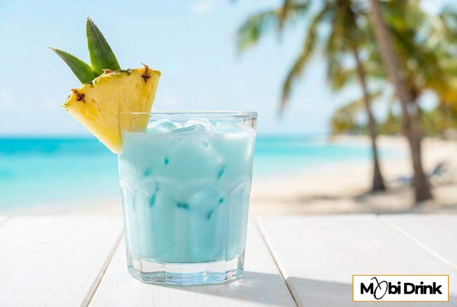 Niebieski drink Smerfetka z Malibu i mlekiem