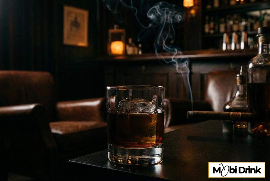 Dymny drink smokey cola z torfową whisky