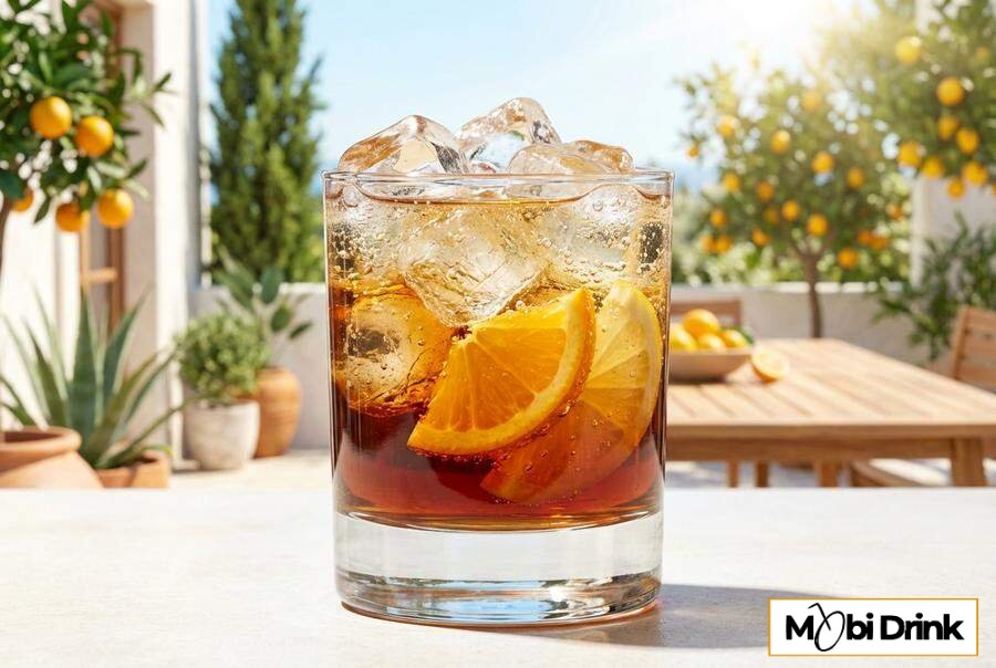 Orzeźwiający drink kawowy z tonikiem