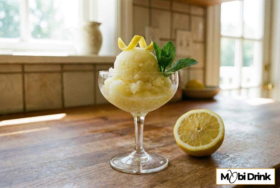 Mrożony sorbet cytrynowy z wódką