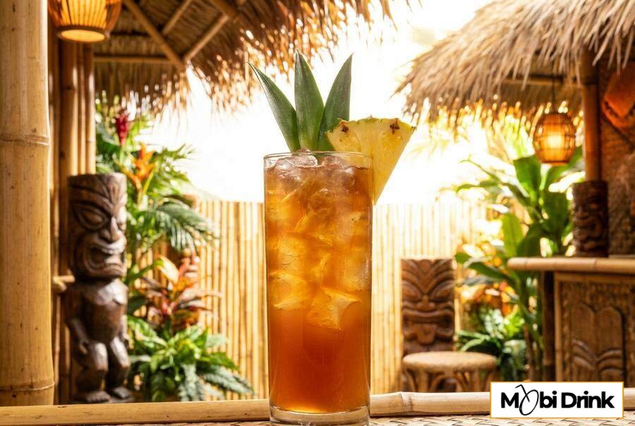 Egzotyczny drink Surfer na kwasie z ananasem