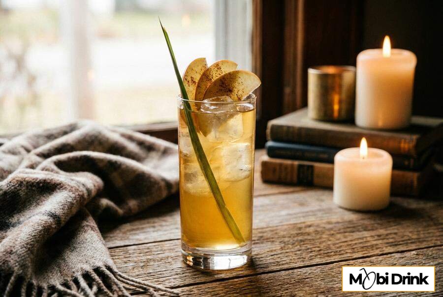 Drink Szarlotka z żubrówką i sokiem jabłkowym