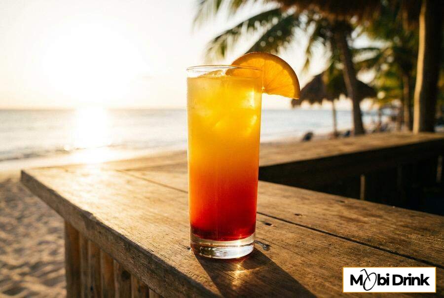 Kolorowy drink Tequila Sunrise z gradientem