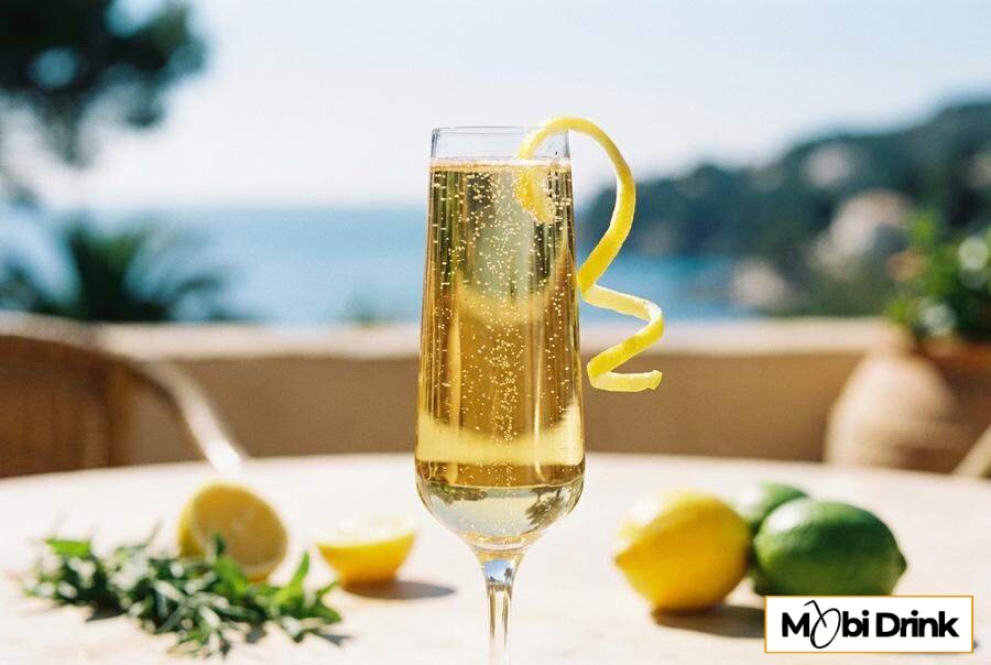 Musujący i orzeźwiający drink Toffi Fizz w kieliszku